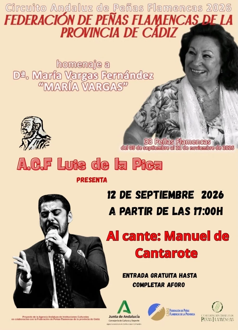 Cartel — Manuel de Cantarote · Cante — Circuito Andaluz 2026