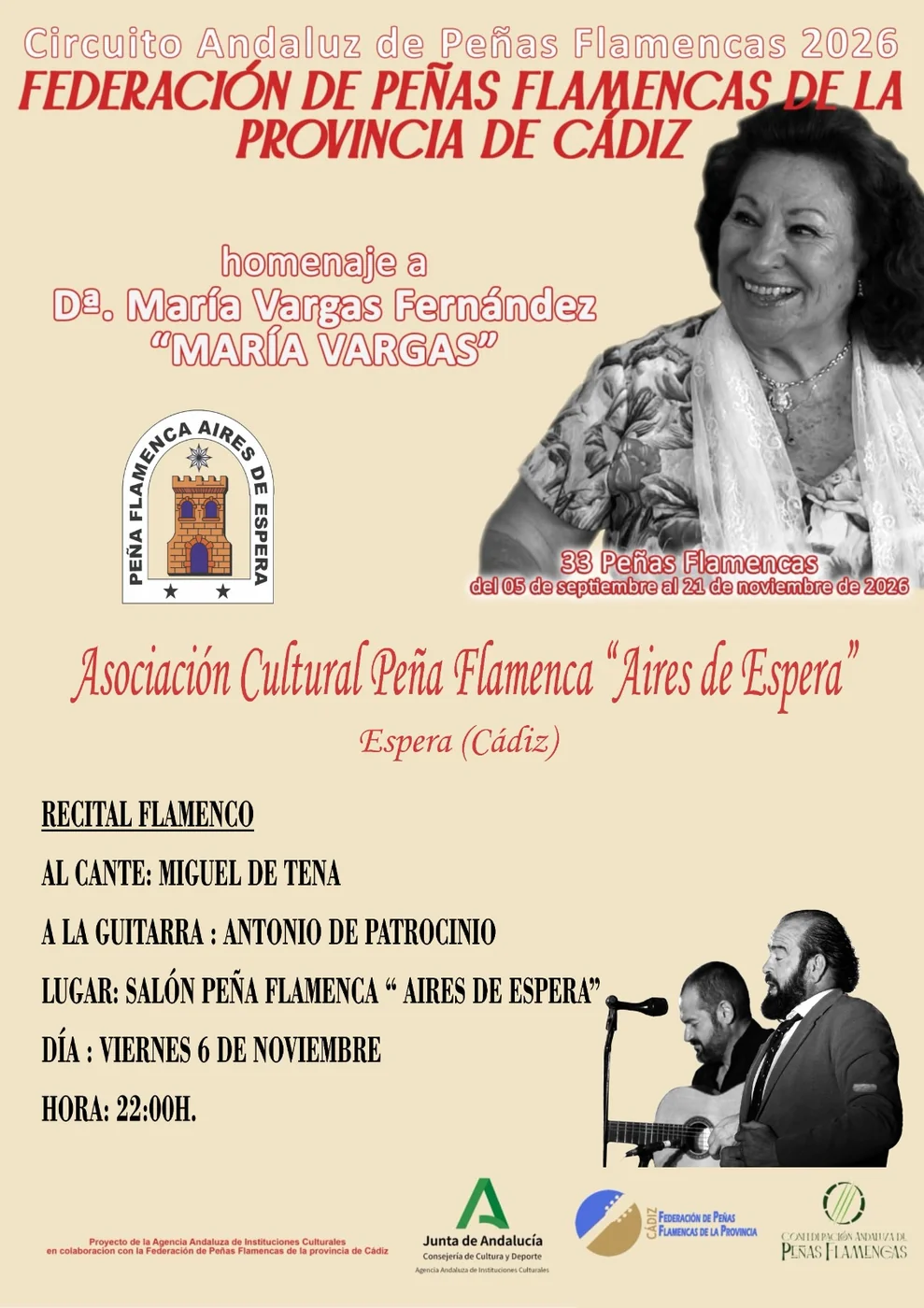 Miguel de Tena · Cante — Circuito Andaluz 2026