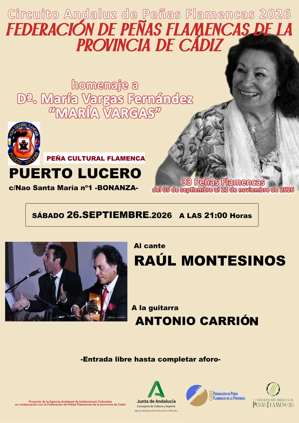 Raúl Montesinos · Cante — Circuito Andaluz 2026